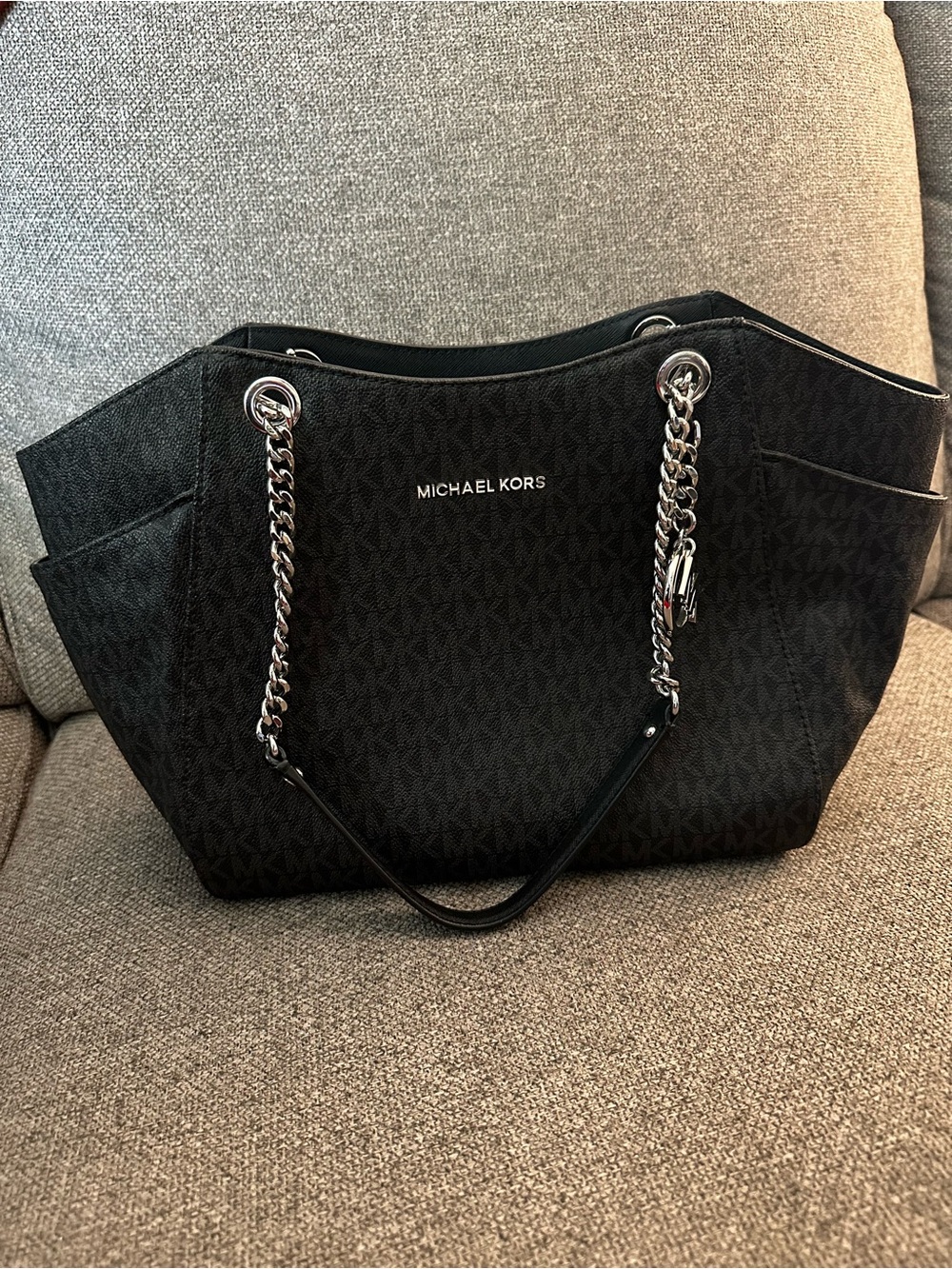 Michael Kors Jet Set Large Signature Logo Shoulder Bag
